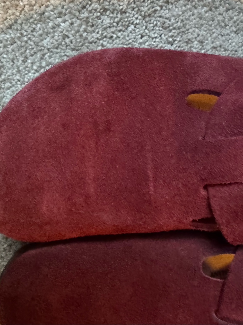 Birkenstock Women's Burgundy Suede Clogs - Picture 3 of 6